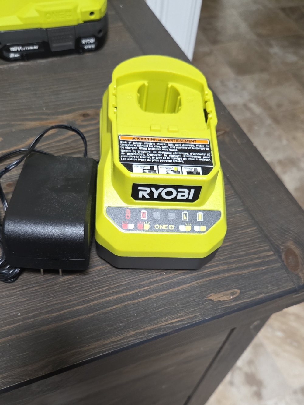 RYOBI ONE+ Battery Charger in Neon Lime